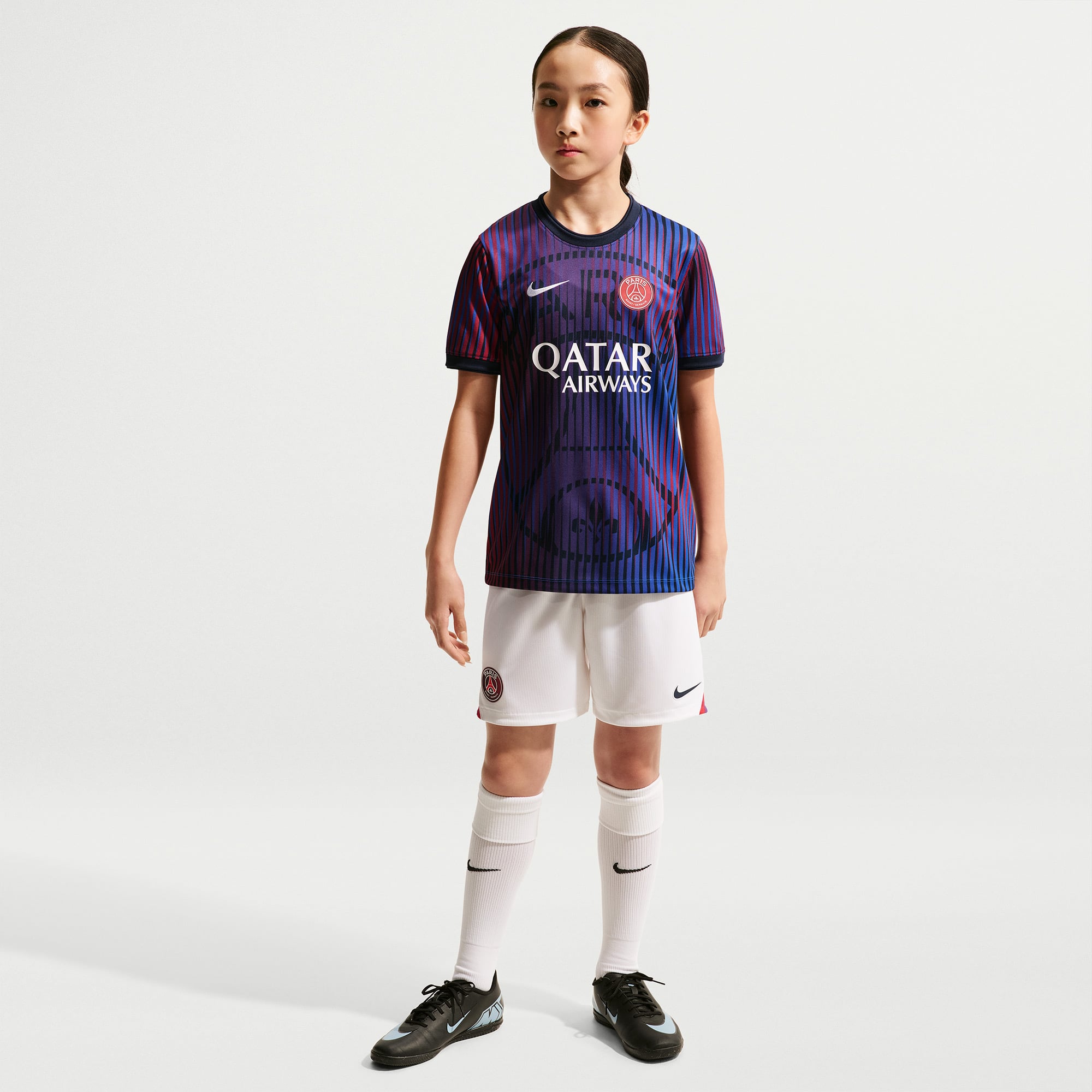 Youth Nike  Navy Paris Saint-Germain 2026/27 Dri-FIT Pre-Match Top