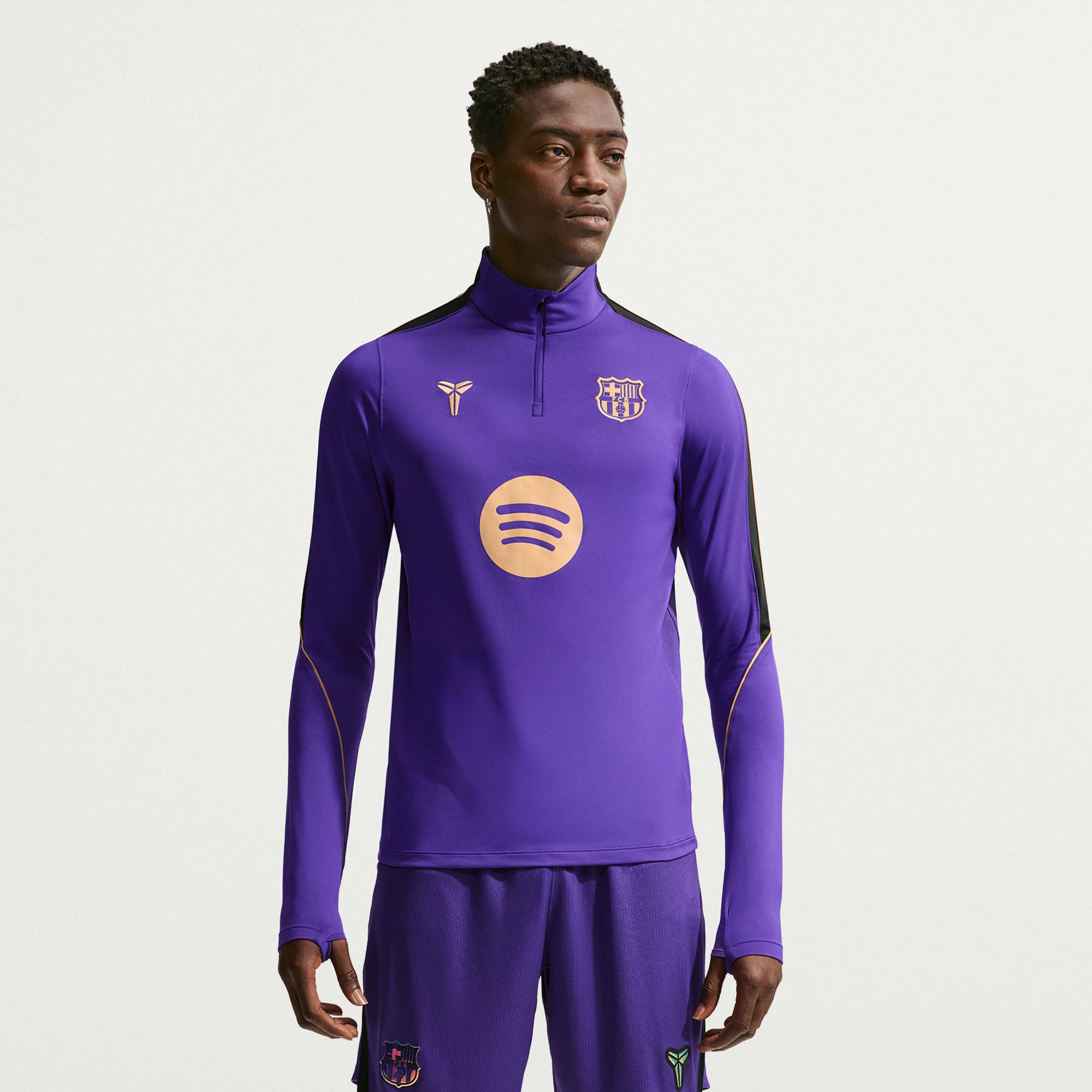 Men's Nike Purple Barcelona 2026/27 Away Strike Drill Dri-FIT Quarter-Zip Top