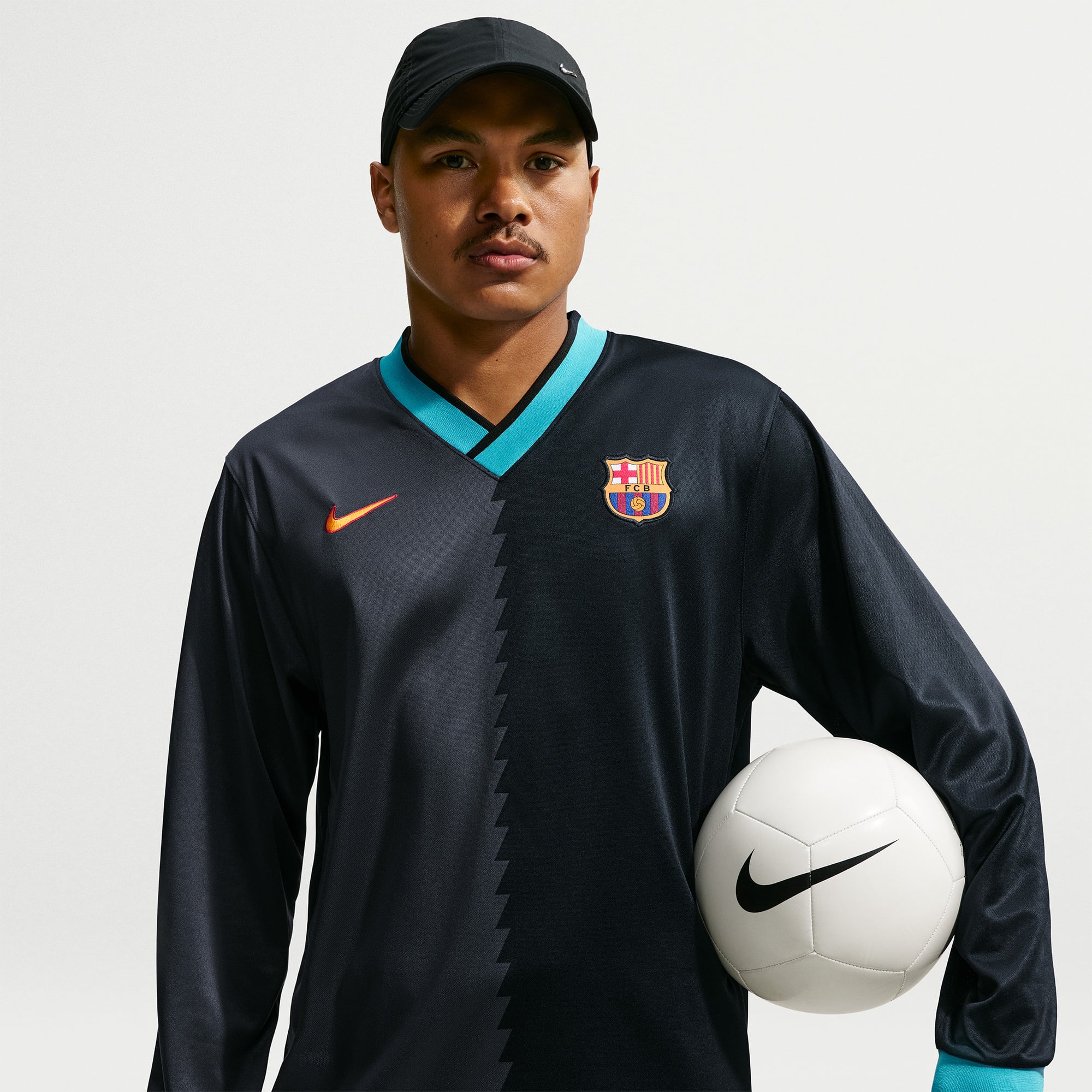 Men's Nike  Black Barcelona 2026/27 Third Energy Dri-FIT Long Sleeve Lifestyle Jersey