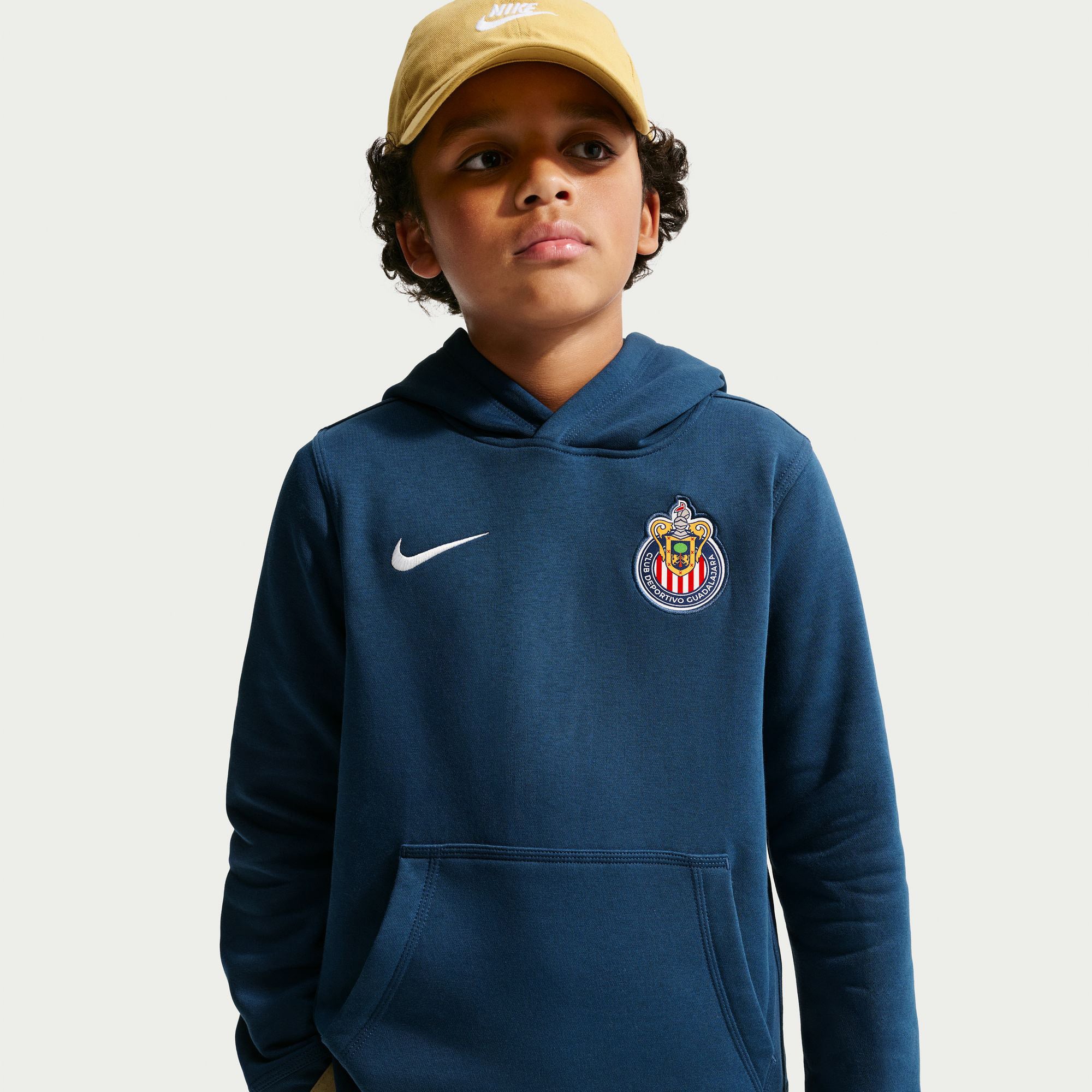 Youth Nike Blue Chivas Club Fleece Hoodie