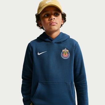 Youth Nike Blue Chivas Club Fleece Hoodie