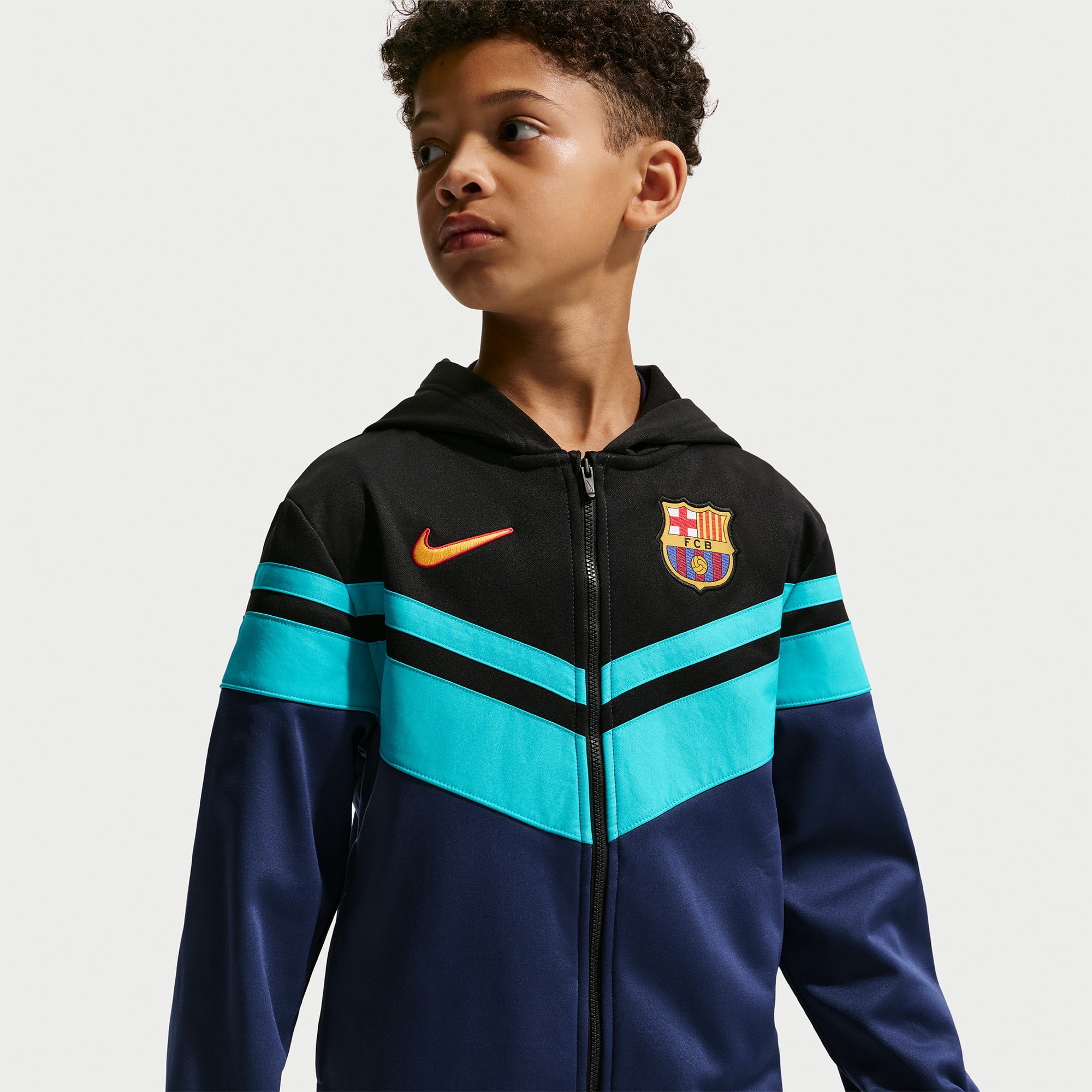 Youth Nike Black Barcelona 2026/27 Third Dri-FIT Hooded Tracksuit