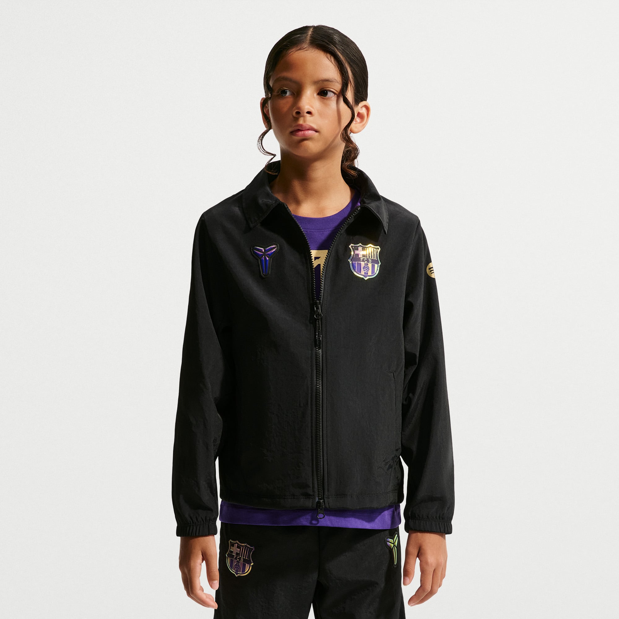 Youth Nike Black Barcelona 2026/27 Away Woven Full-Zip Jacket