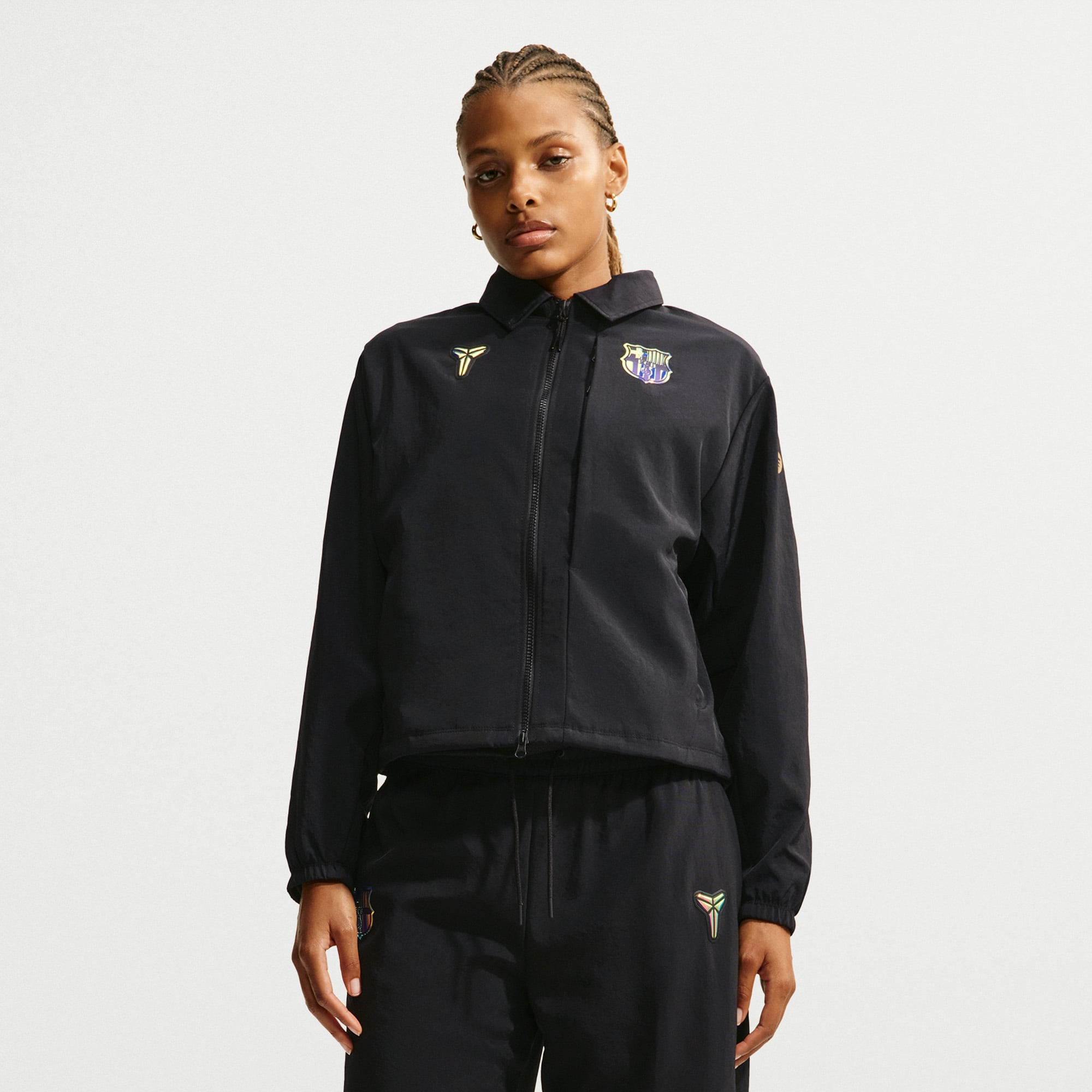 Women's Nike  Black Barcelona 2026/27 Away Woven Full-Zip Jacket
