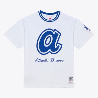 Men's Mitchell & Ness  White Atlanta Braves Cooperstown Collection Arctic T-Shirt