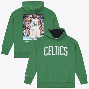 Men's Mitchell & Ness Paul Pierce Kelly Green Boston Celtics Player Fleece Hoodie