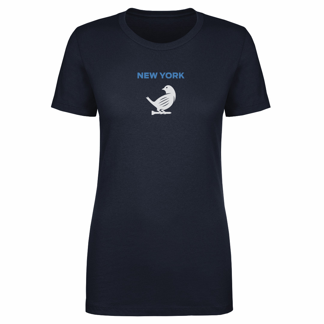 Women’s 500 Level Navy New York Golf Club Birdie Phrase T-Shirt Women’s 500 Level Navy New York Golf Club Birdie Phrase T-Shirt