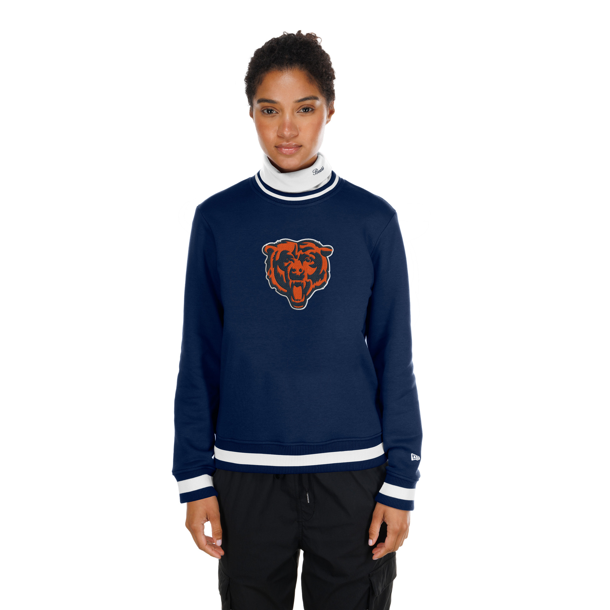 Women's New Era Navy Chicago Bears Sport Classics Turtleneck