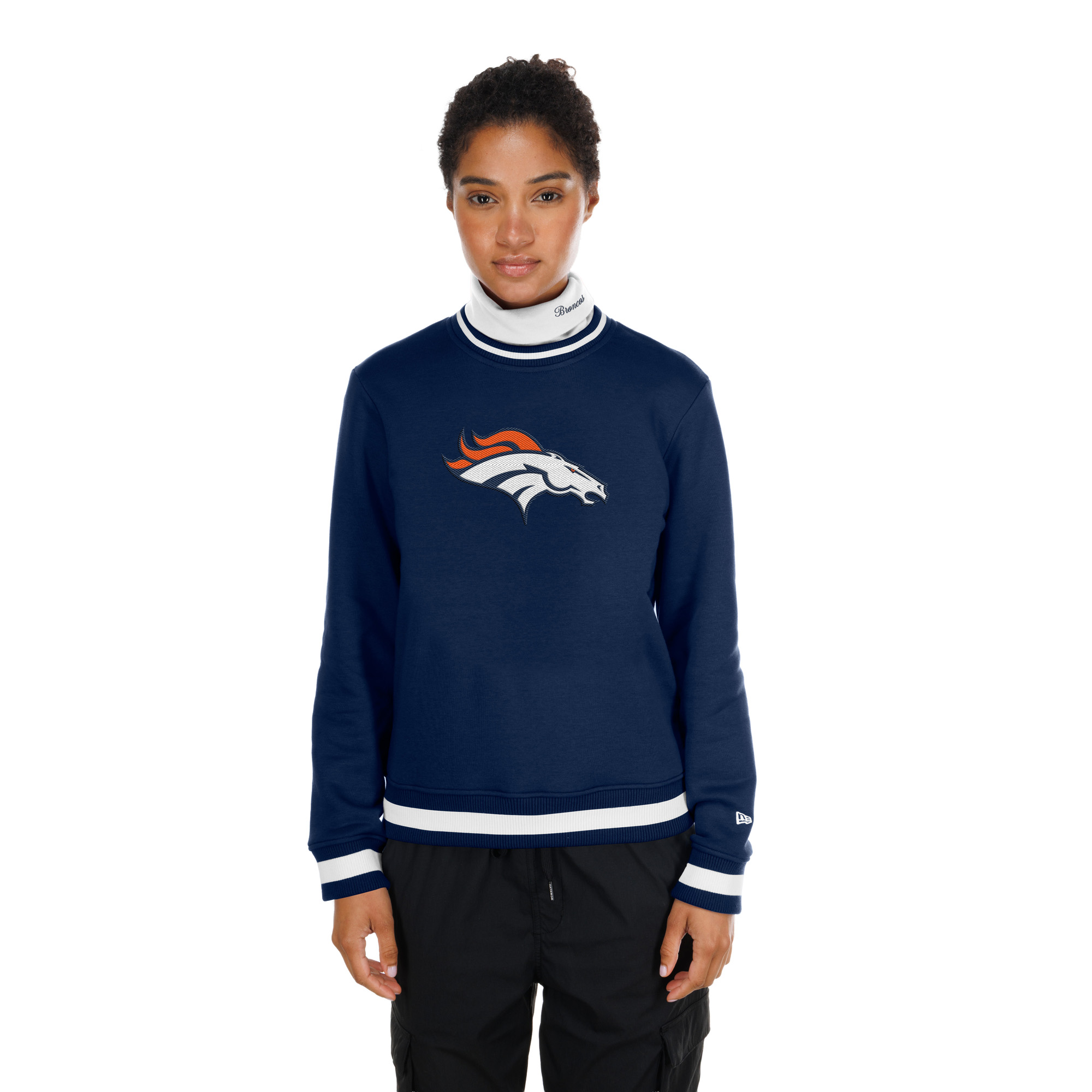 Women's New Era  Navy Denver Broncos Sport Classics Turtleneck