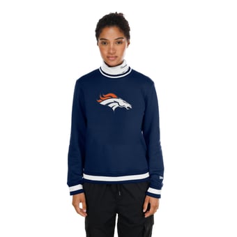Women's New Era  Navy Denver Broncos Sport Classics Turtleneck