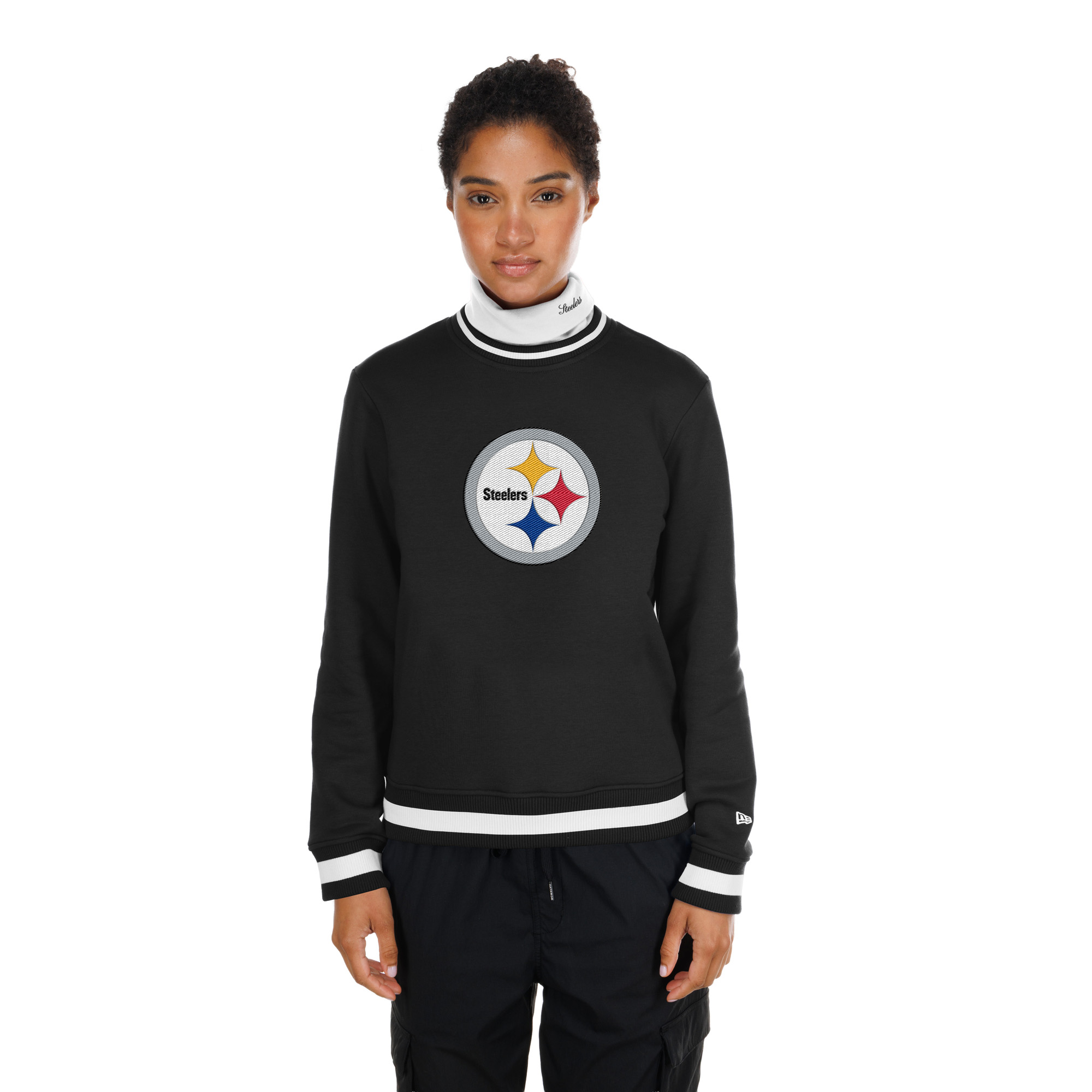 Women's New Era  Black Pittsburgh Steelers Sport Classics Turtleneck