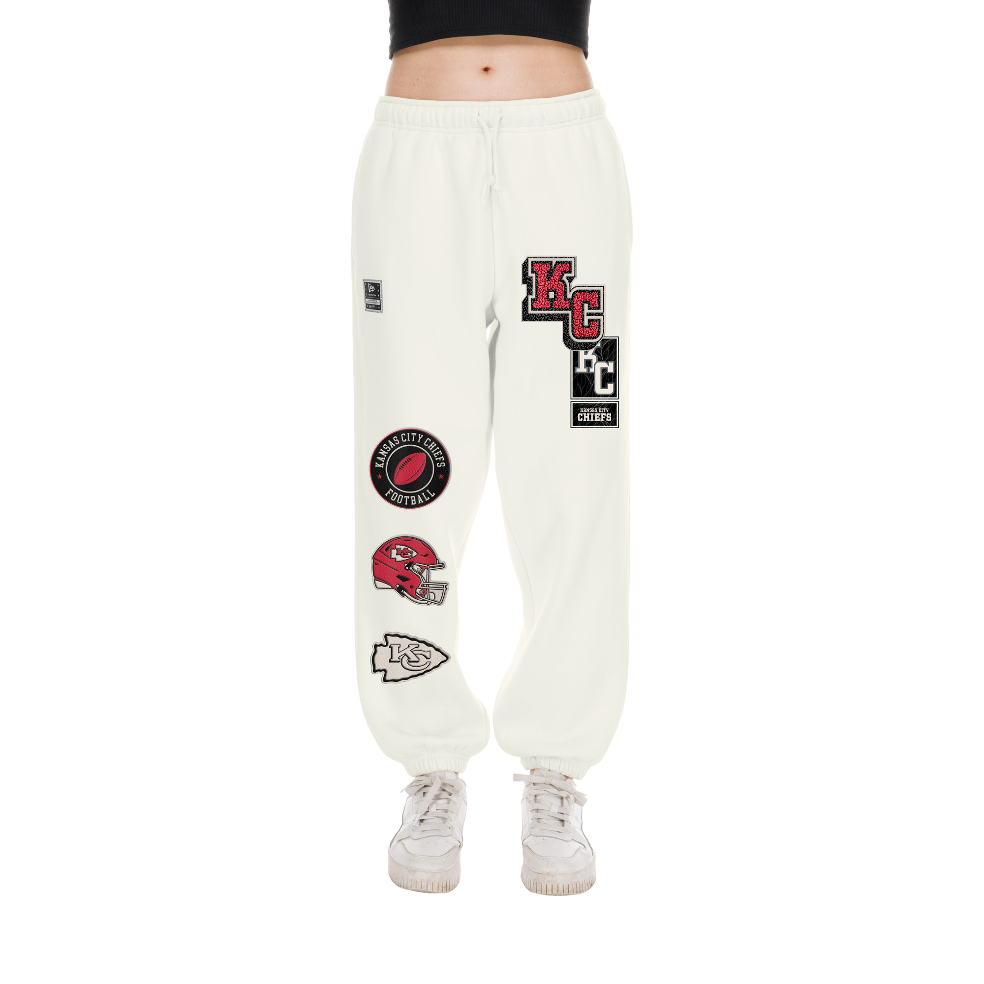 Women's New Era  Cream Kansas City Chiefs Academic Sweatpants