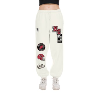 Women's New Era  Cream Kansas City Chiefs Academic Sweatpants