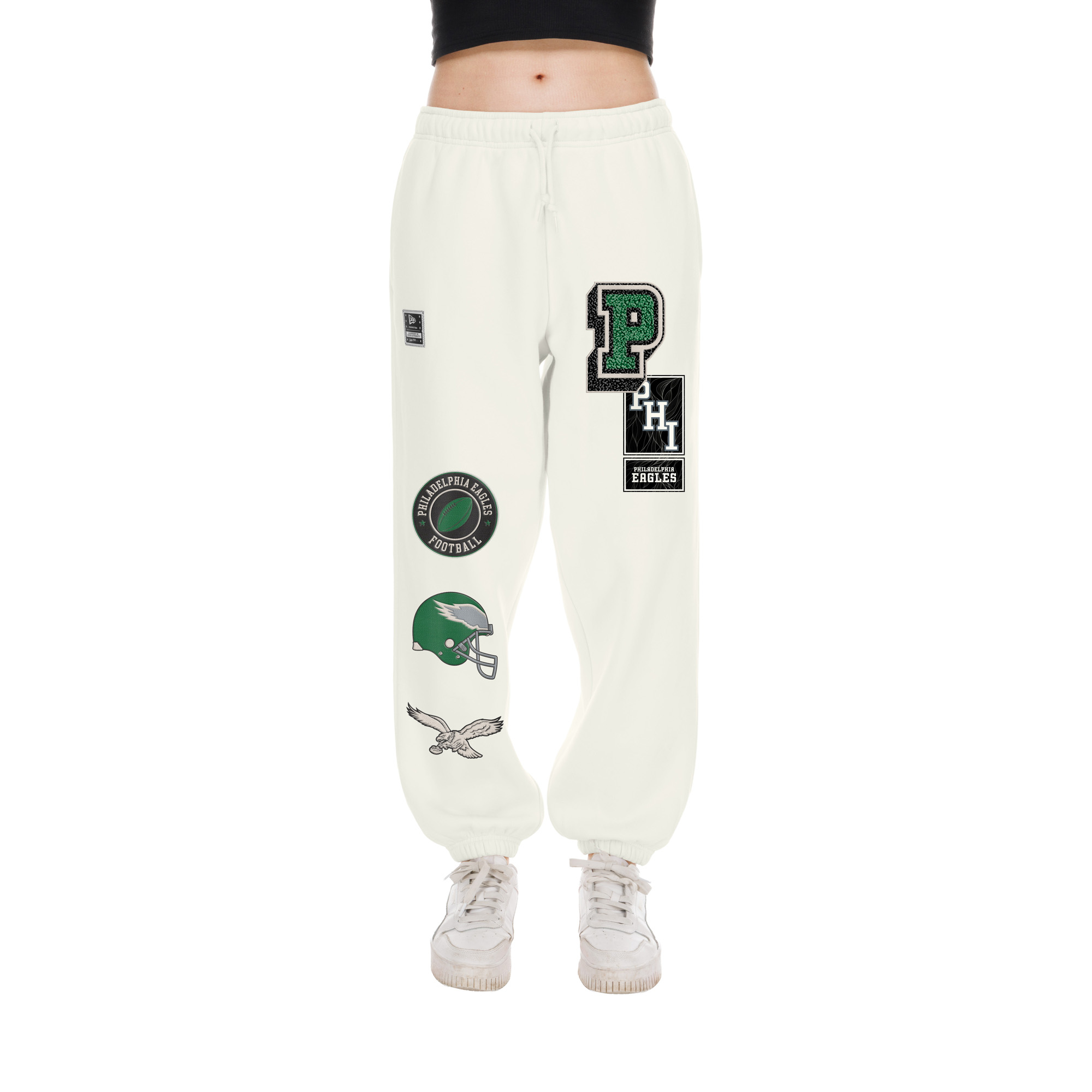 Women's New Era  Cream Philadelphia Eagles Academic Sweatpants