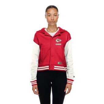 Women's New Era  Kansas City Chiefs Red Throwback Full-Snap Hooded Jacket