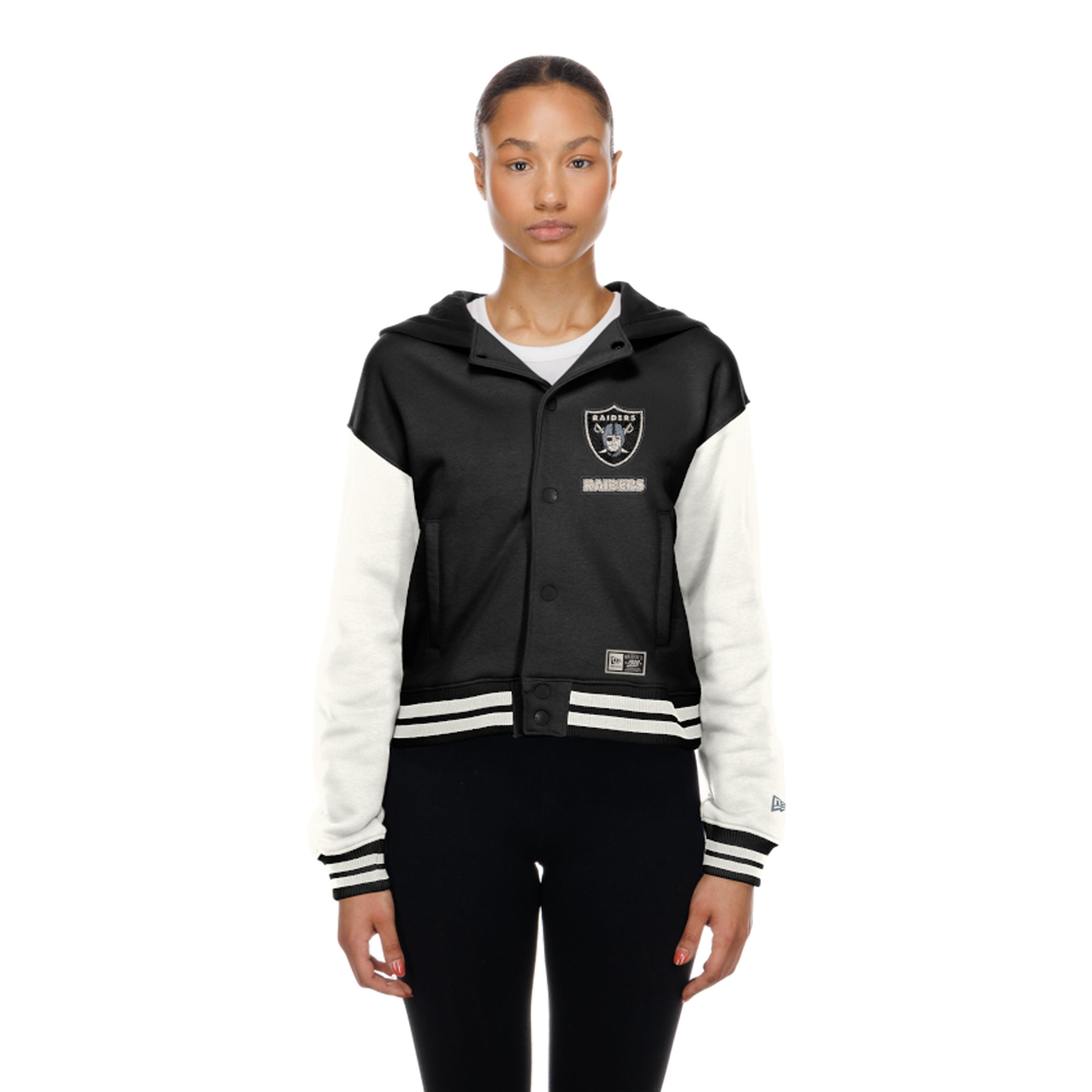 New Era Women's Las Vegas Raiders Black Throwback Full-Snap Hooded Jacket - Black