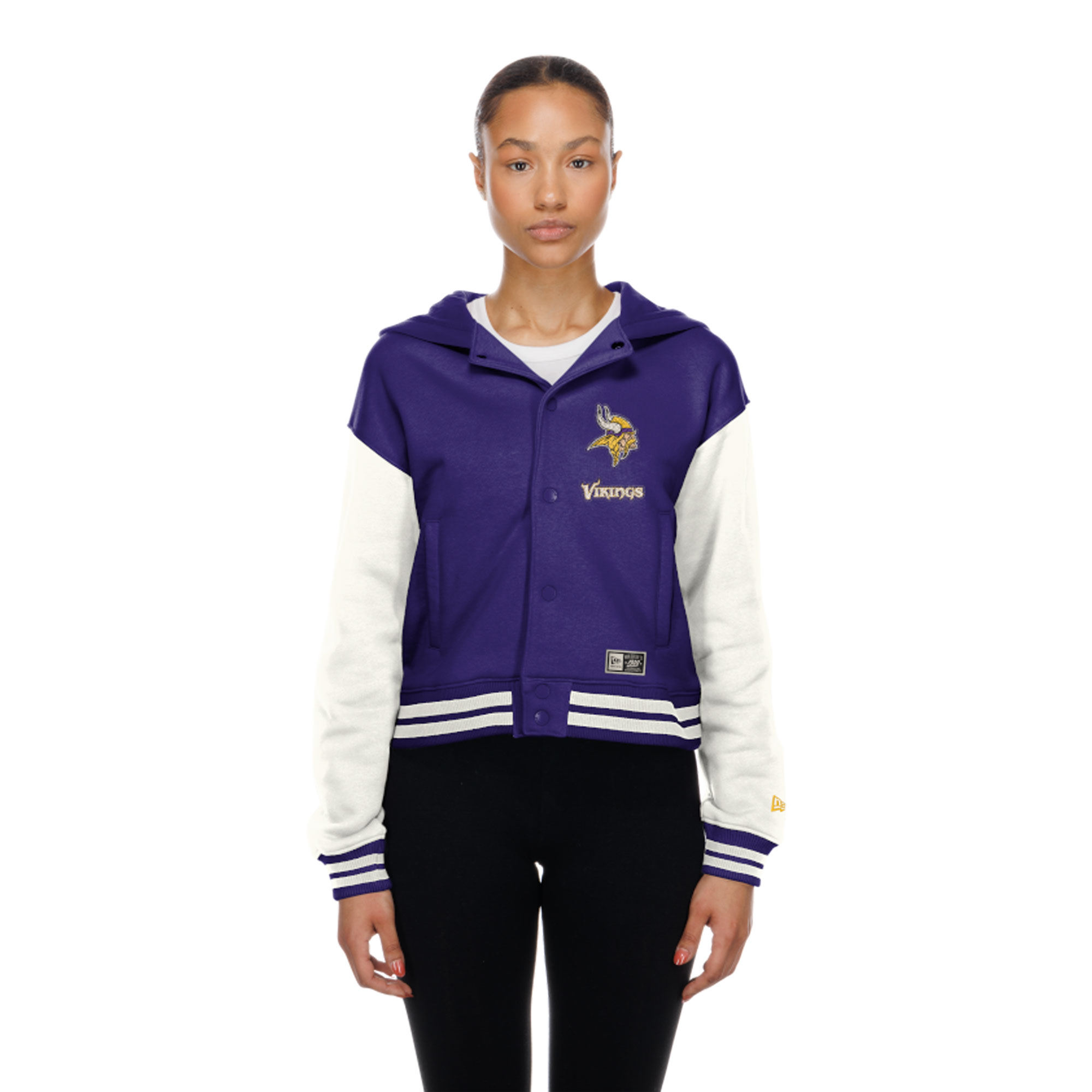 Women's New Era  Minnesota Vikings Purple Throwback Full-Snap Hooded Jacket