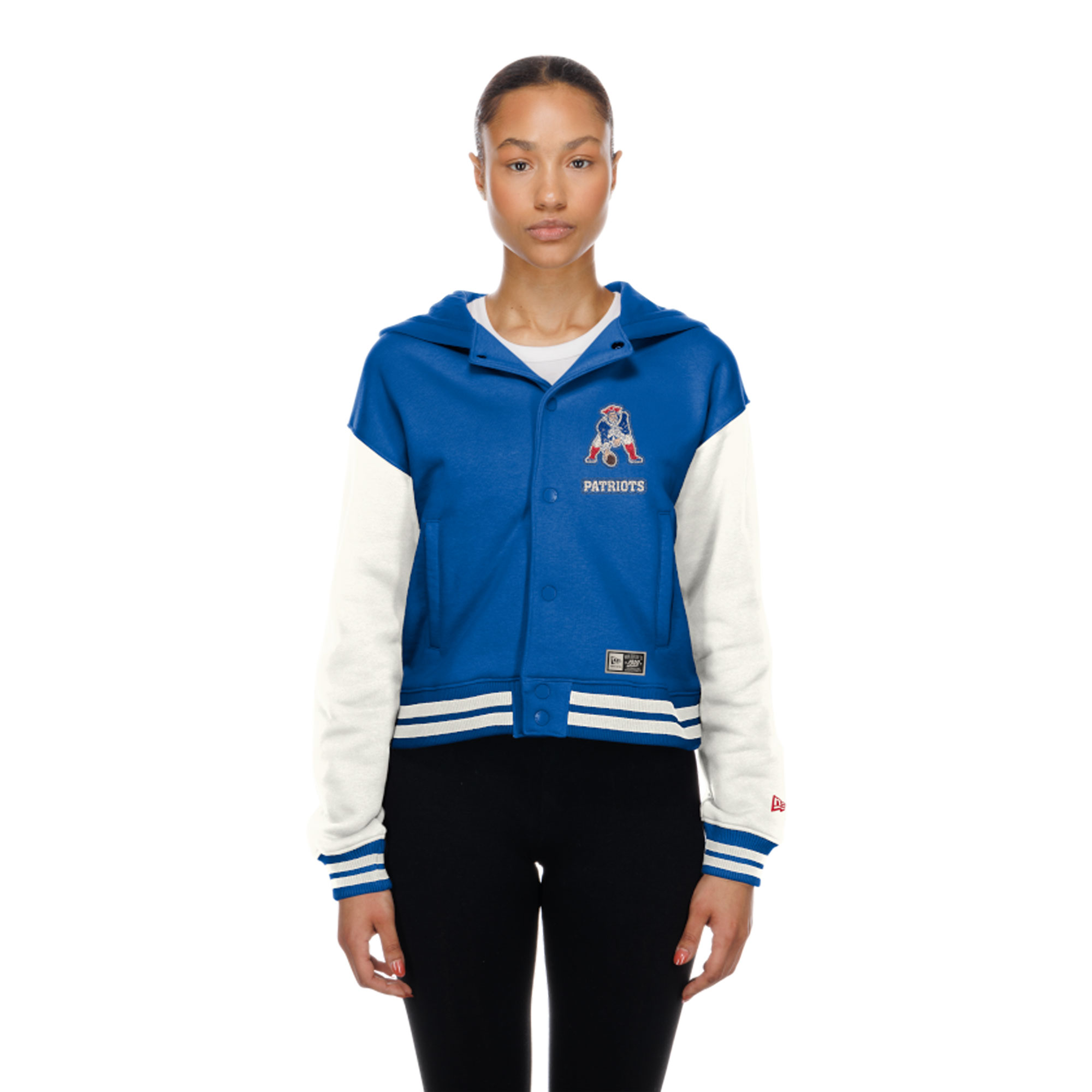 Women's New Era  New England Patriots Royal Throwback Full-Snap Hooded Jacket