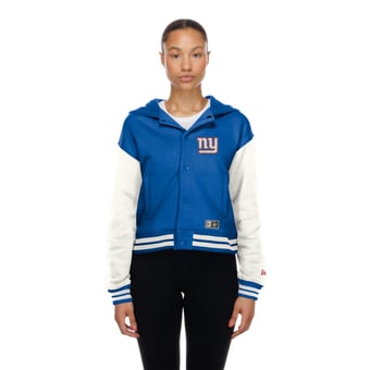 Women's New Era  New York Giants Royal Throwback Full-Snap Hooded Jacket