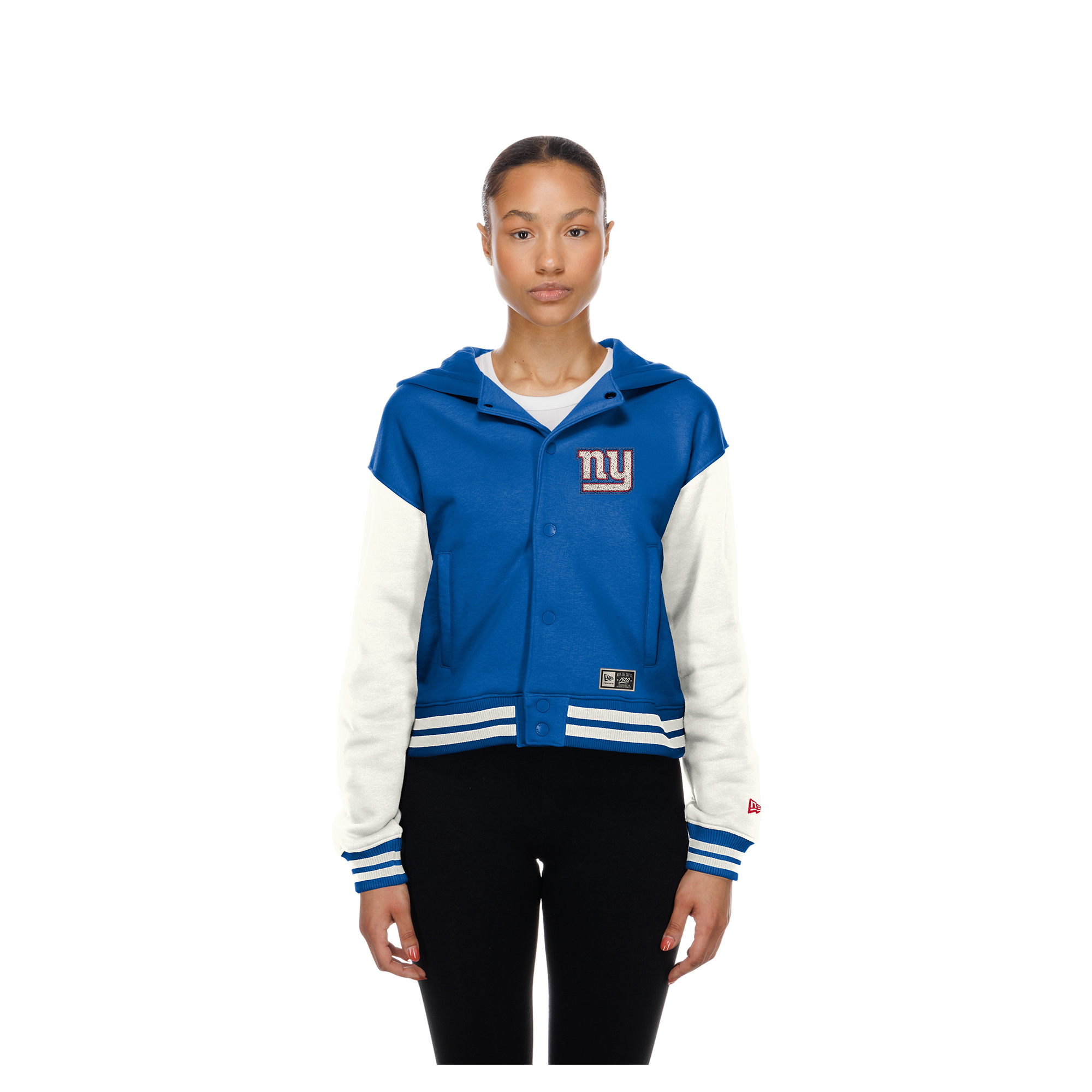 Women’s New Era New York Giants Royal Throwback Full-Snap Hooded Jacket