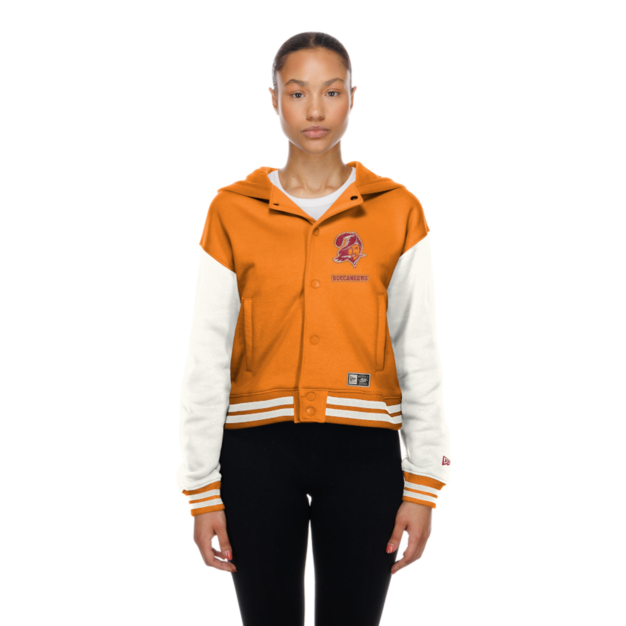 Women's New Era  Tampa Bay Buccaneers Orange Throwback Full-Snap Hooded Jacket