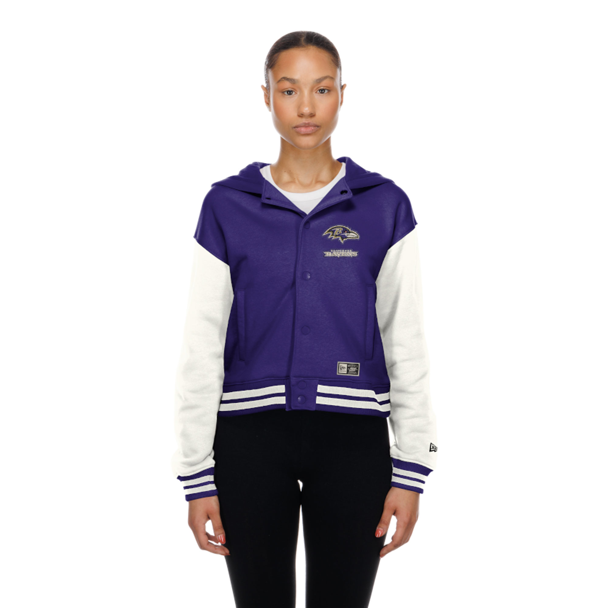 New Era Women's Baltimore Ravens Purple Throwback Full-Snap Hooded Jacket - Purple