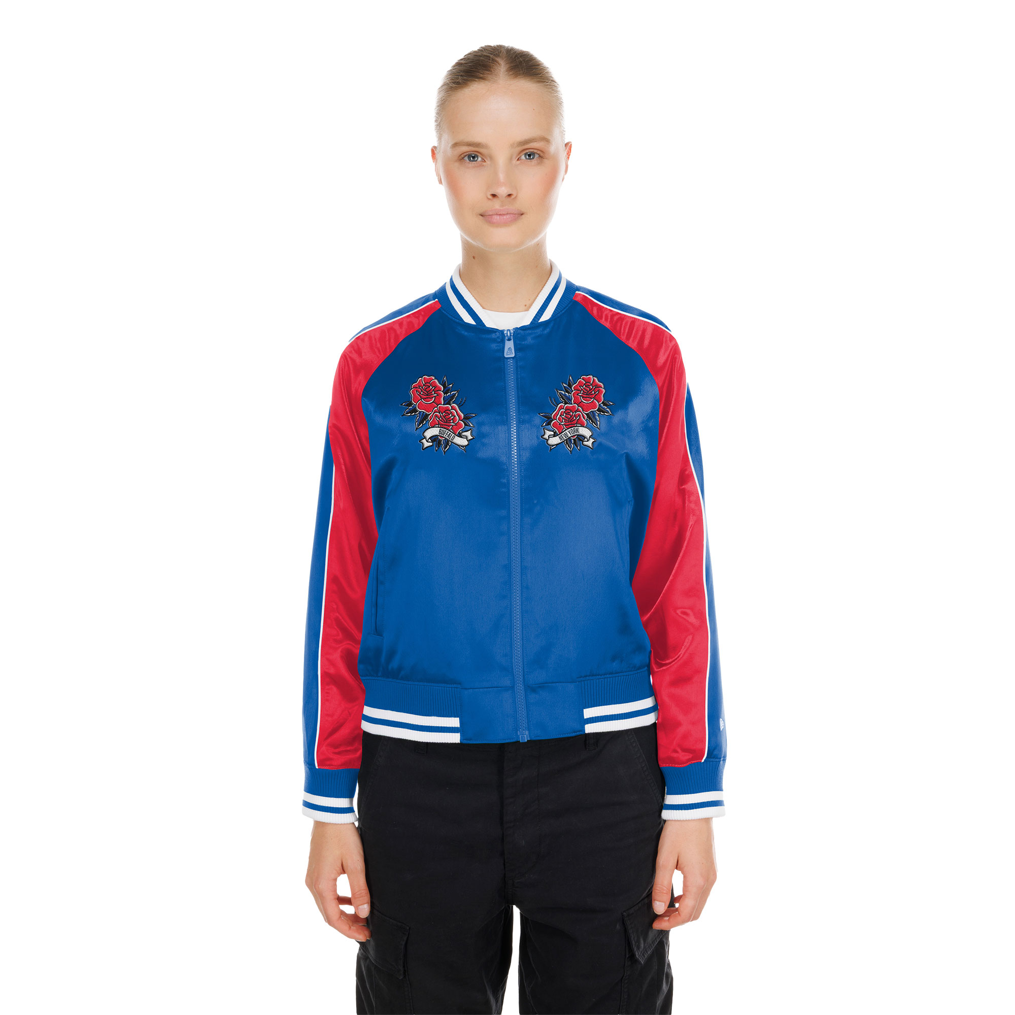 Women's New Era  Royal Buffalo Bills Lifestyle Satin Jacket