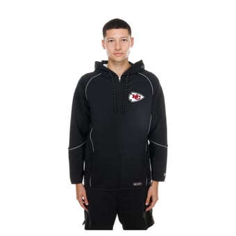 Men's New Era  Black Kansas City Chiefs Combine Authentic Raglan Full-Zip Hoodie