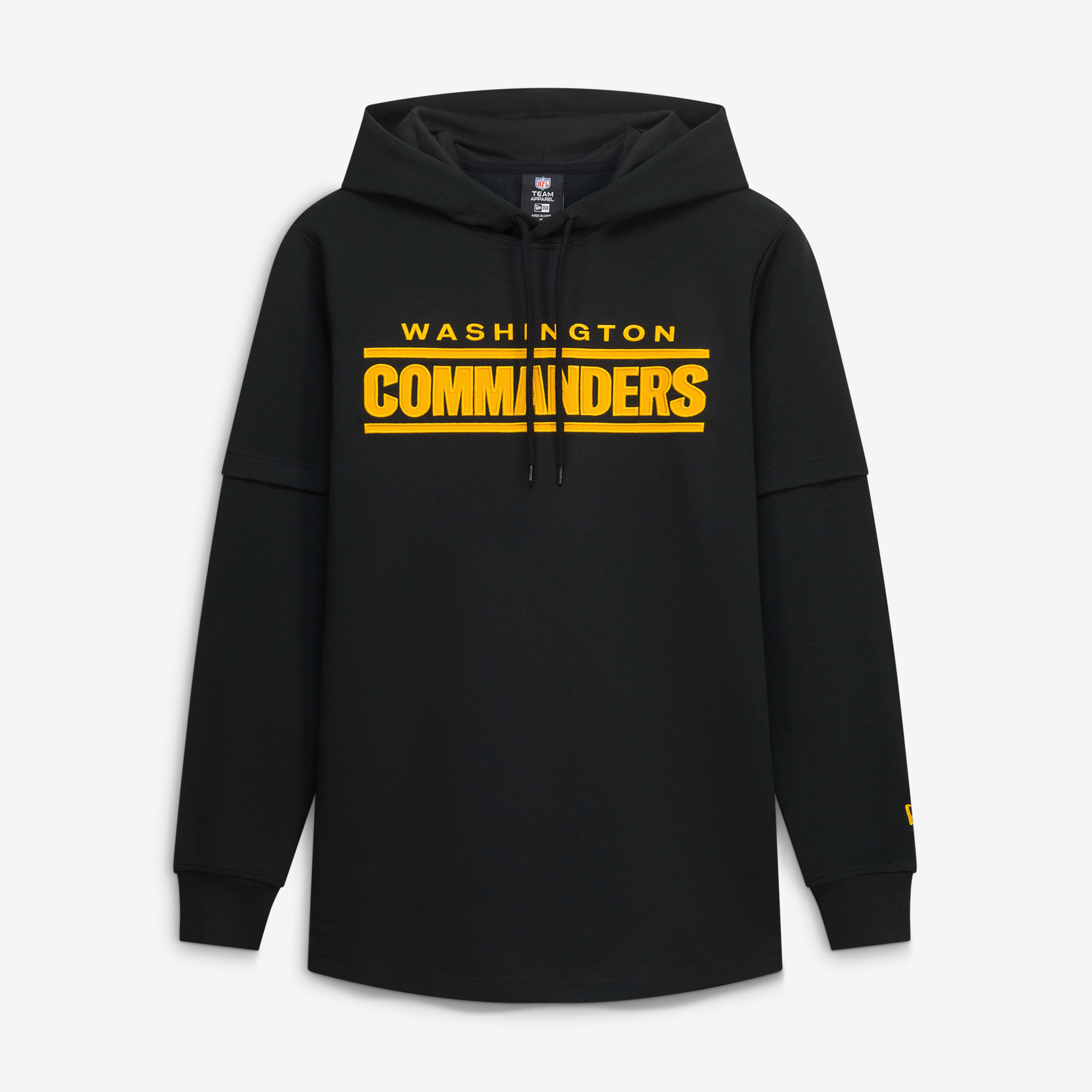 Men's New Era Black Washington Commanders Functional Fandom Twofer Hoodie