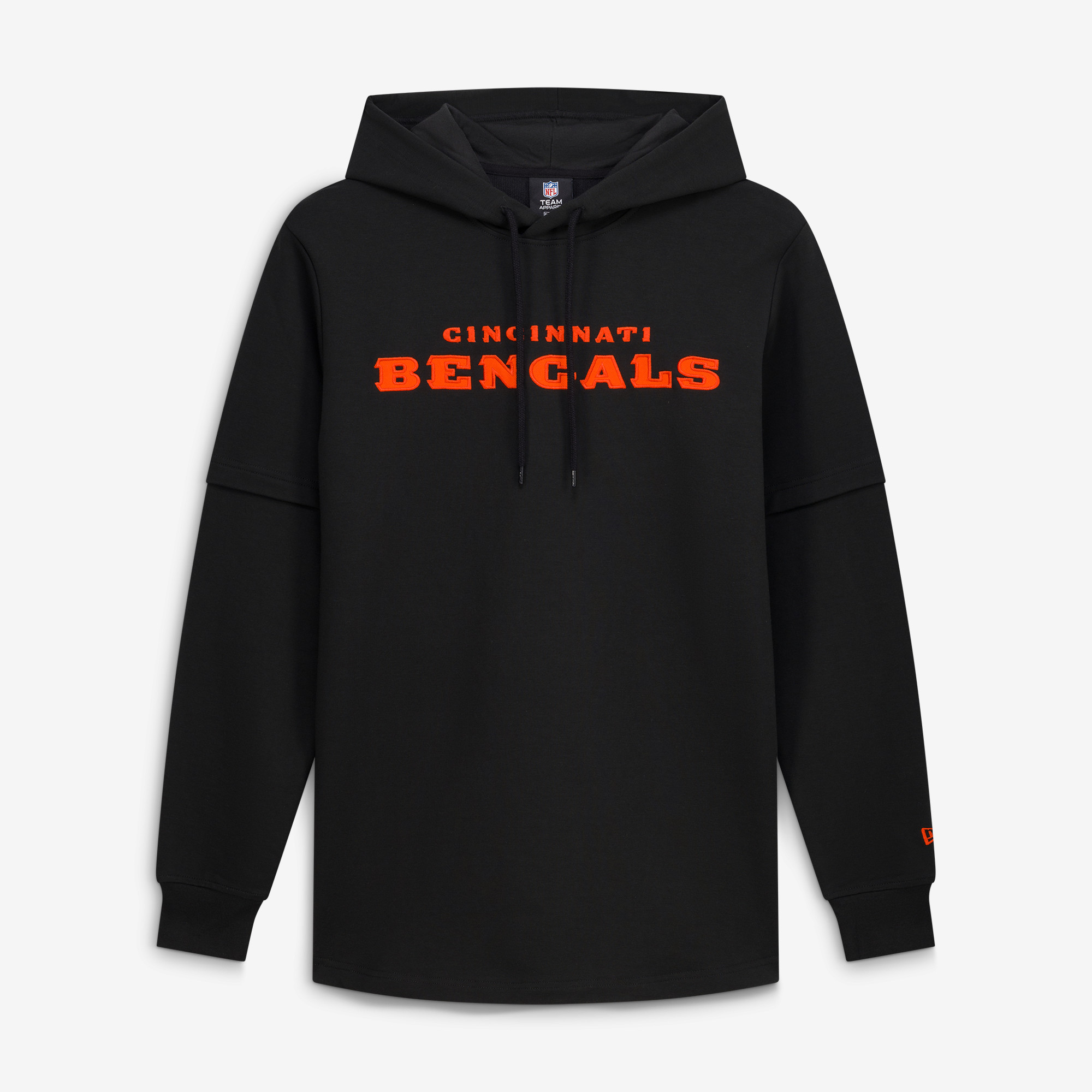 Men's New Era Black Cincinnati Bengals Functional Fandom Twofer Hoodie
