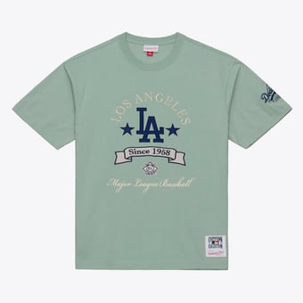 Men's Mitchell & Ness Green Los Angeles Dodgers Yacht Rock T-Shirt