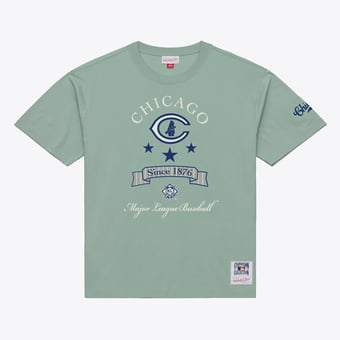 Men's Mitchell & Ness Green Chicago Cubs Yacht Rock T-Shirt