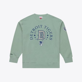 Men's Mitchell & Ness Green Detroit Tigers Yacht Rock Fleece Sweatshirt