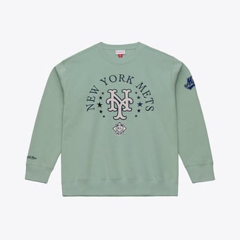 Men's Mitchell & Ness Green New York Mets Yacht Rock Fleece Sweatshirt