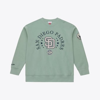 Men's Mitchell & Ness Green San Diego Padres Yacht Rock Fleece Sweatshirt