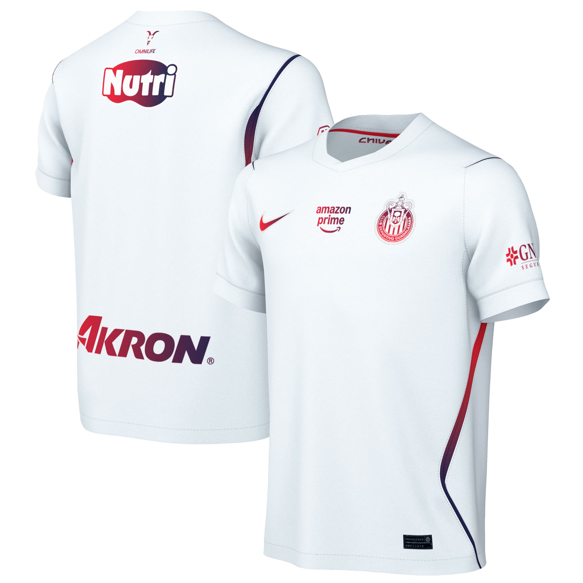 Youth Nike  White Chivas 2026/27 Away Stadium Replica Jersey