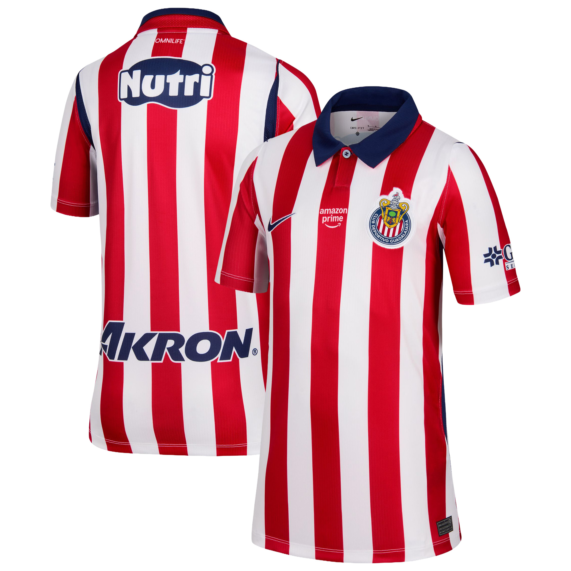 Youth Nike White/Red Chivas 2026/27 Home Stadium Replica Jersey