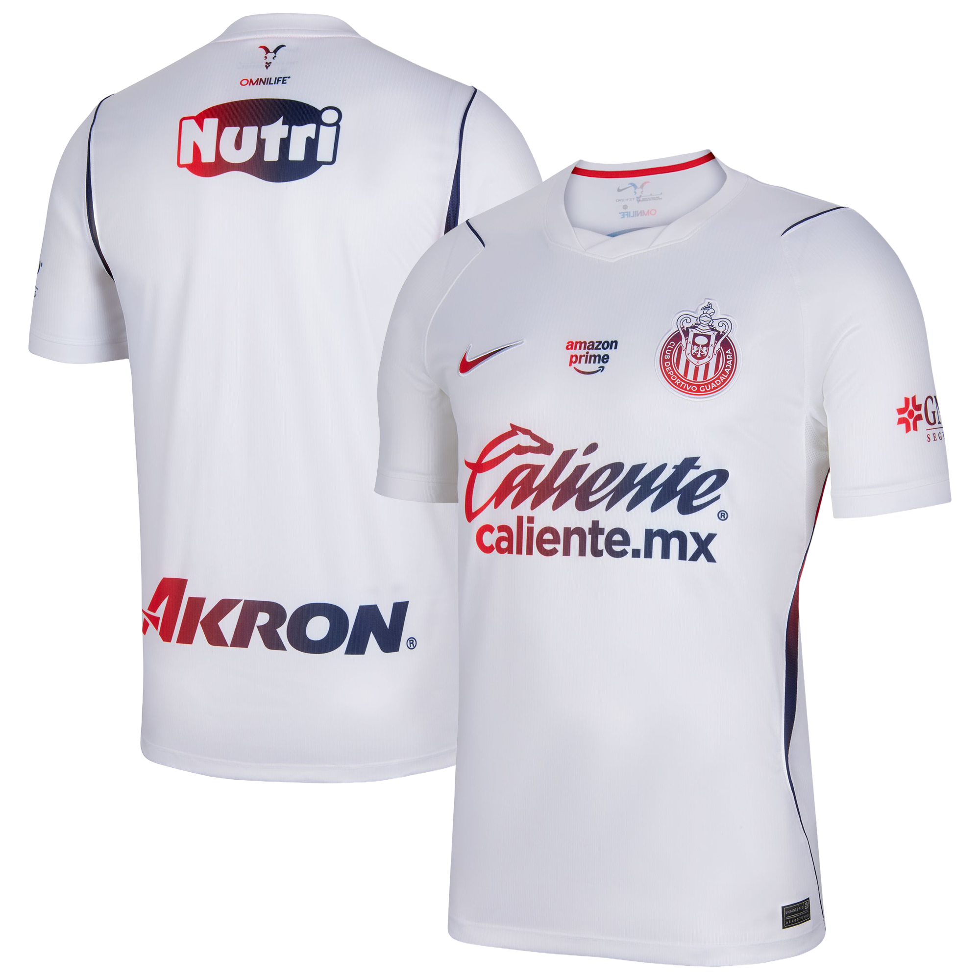 Men's Nike  White Chivas 2026/27 Away Stadium Replica Jersey