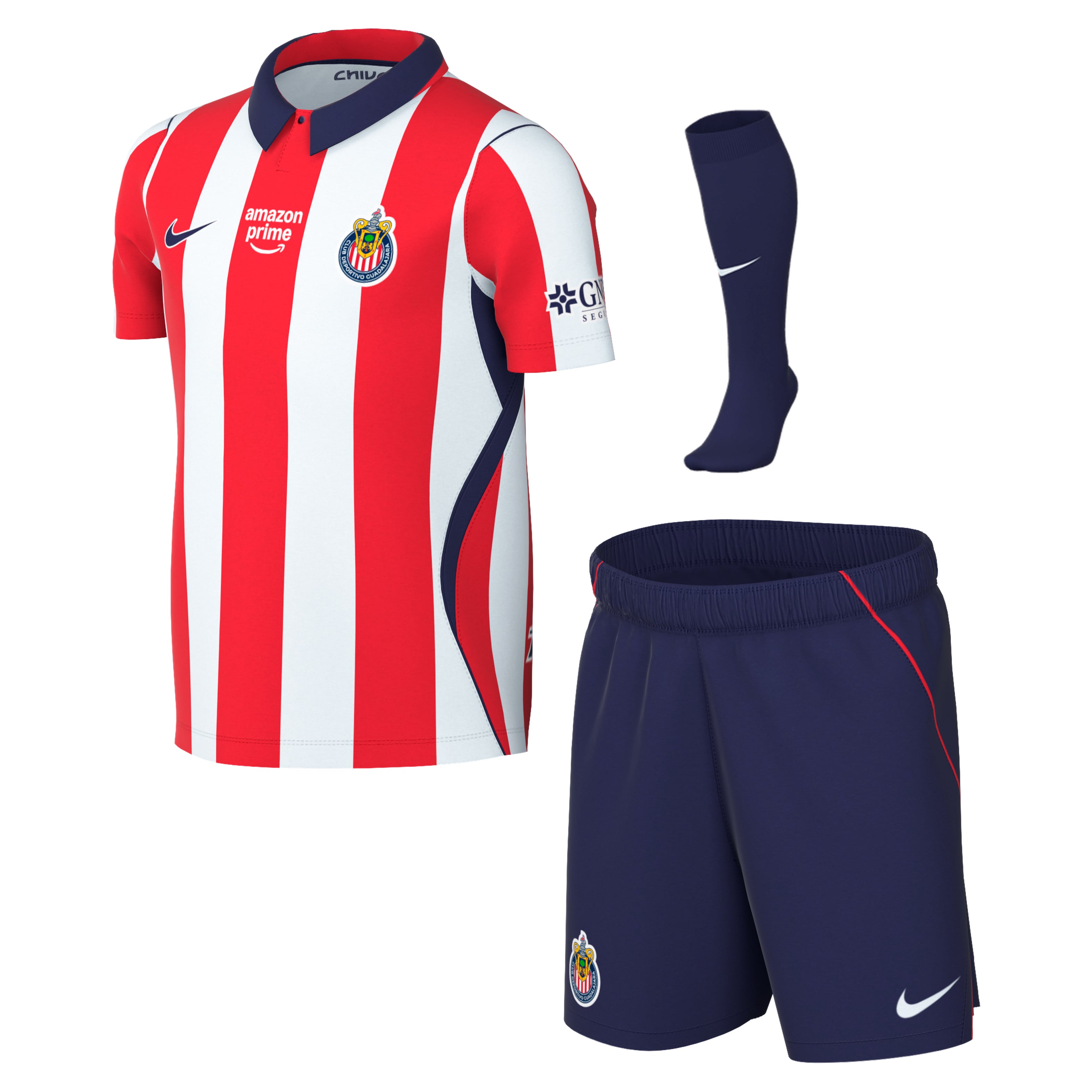 Preschool Nike Royal Chivas 2026/27 Home Stadium Replica Kit Set