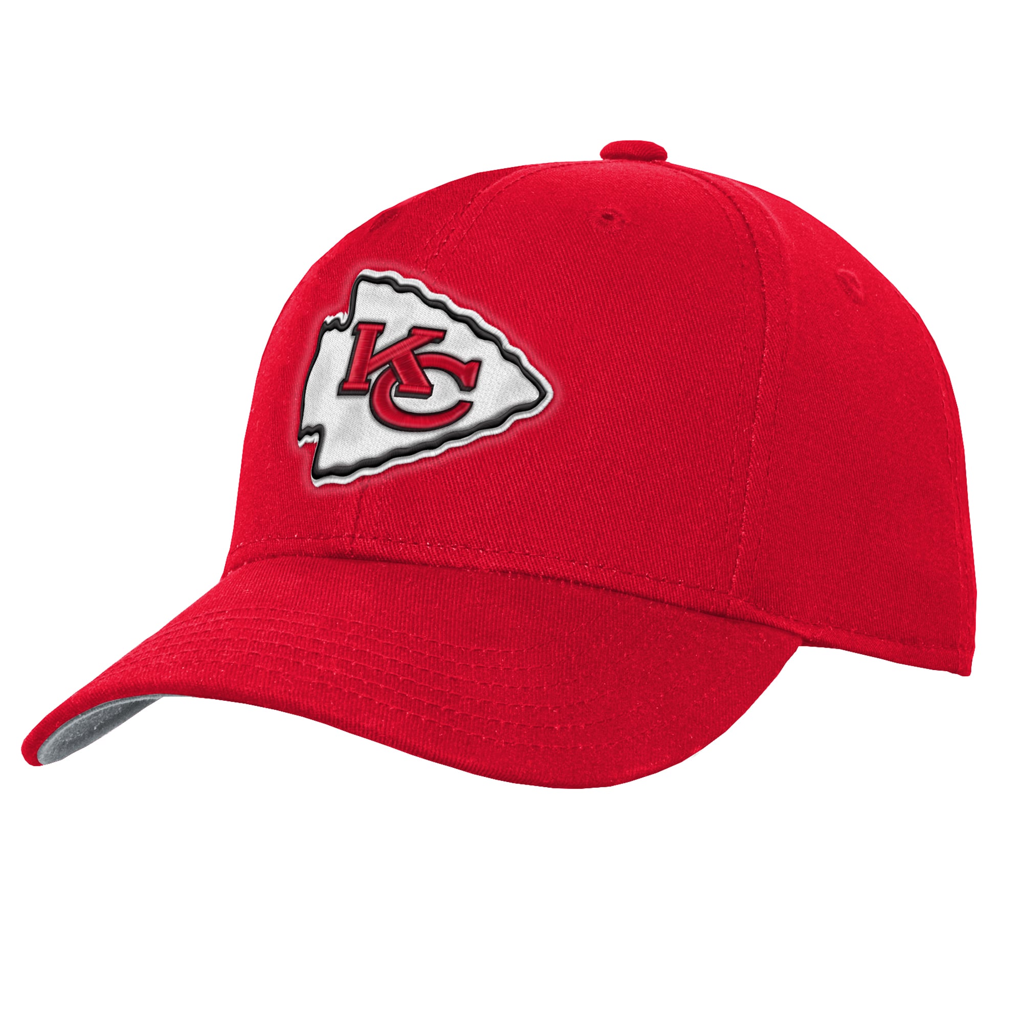 Youth Outerstuff Red Kansas City Chiefs Pre-Curved Snapback Hat