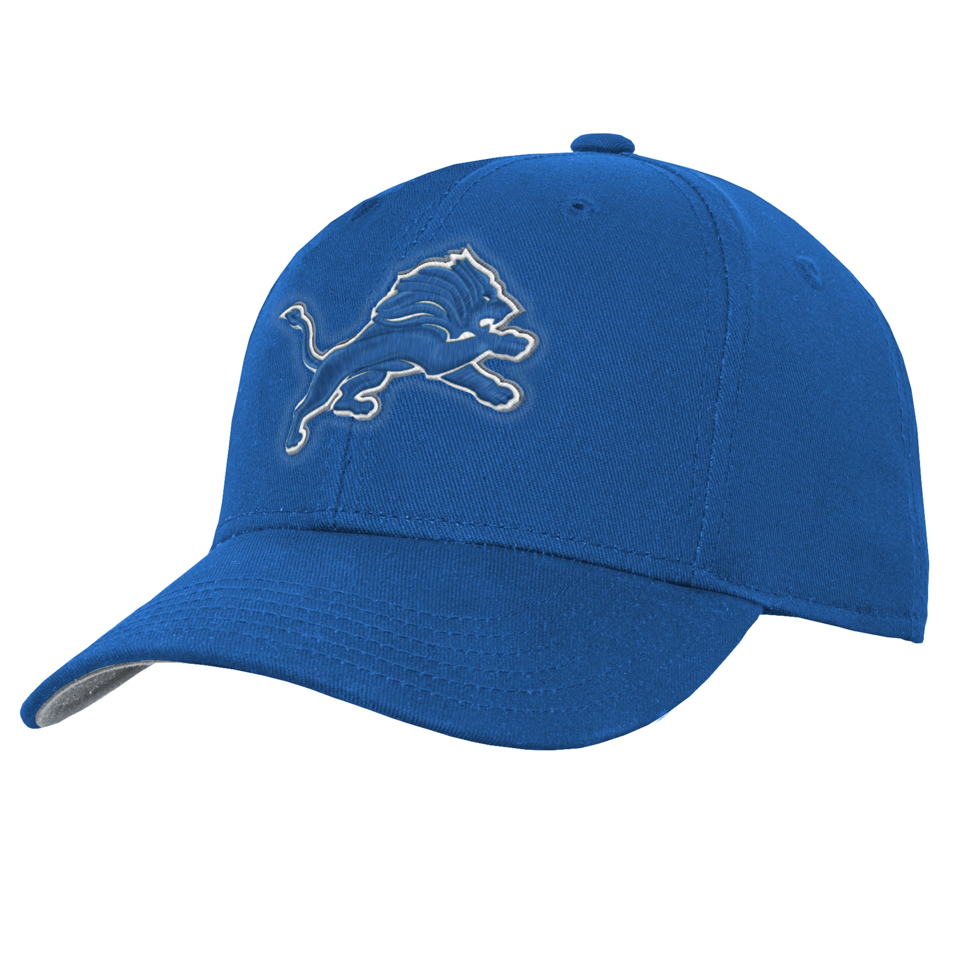 Youth Outerstuff Blue Detroit Lions Pre-Curved Snapback Hat