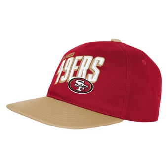 Youth Outerstuff Scarlet/Gold San Francisco 49ers Flat Brim Snapback Hat