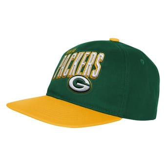 Youth Outerstuff Green/Gold Green Bay Packers Flat Brim Snapback Hat