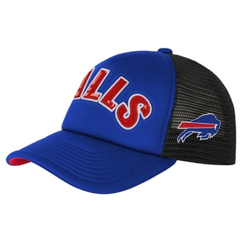 Girls Youth Outerstuff Royal Buffalo Bills Bling Adjustable Trucker Hat