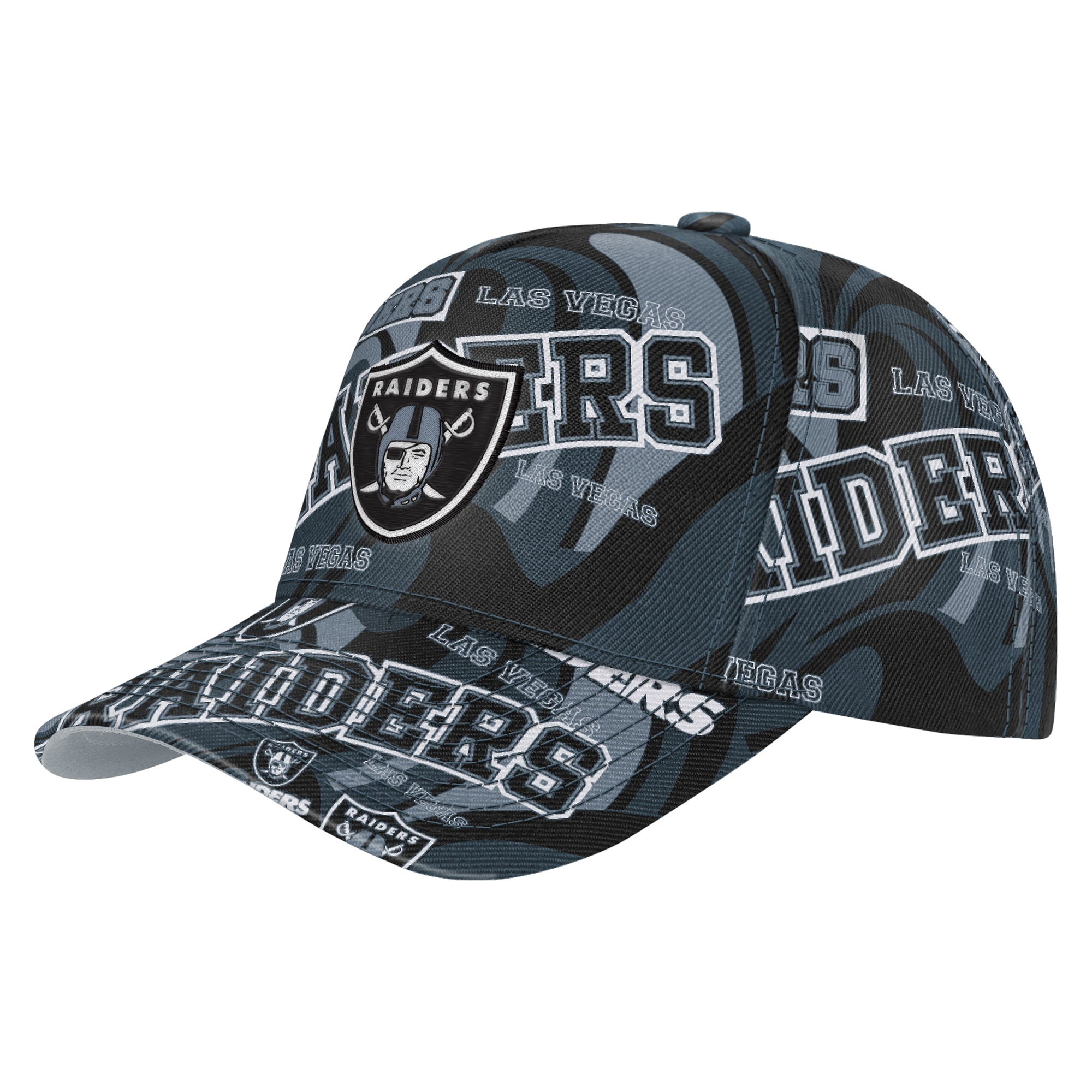 Youth Outerstuff Black Las Vegas Raiders Shift Adjustable Hat