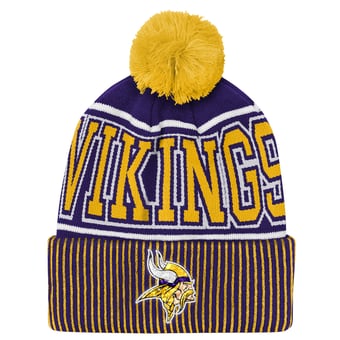 Youth Outerstuff Purple Minnesota Vikings Highlight Cuffed Knit Hat with Pom