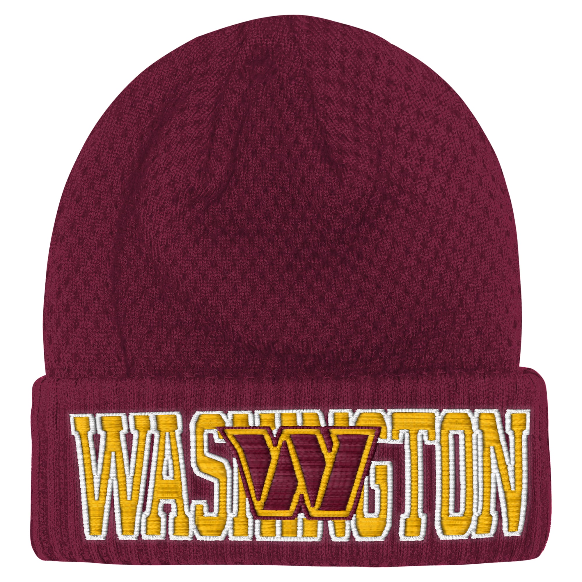 Youth Outerstuff Burgundy Washington Commanders Heat Check Cuffed Knit Hat