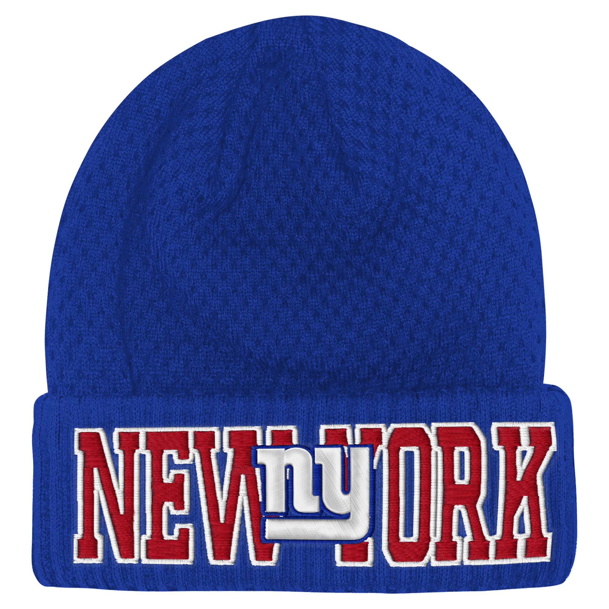 Youth Outerstuff Royal New York Giants Heat Check Cuffed Knit Hat