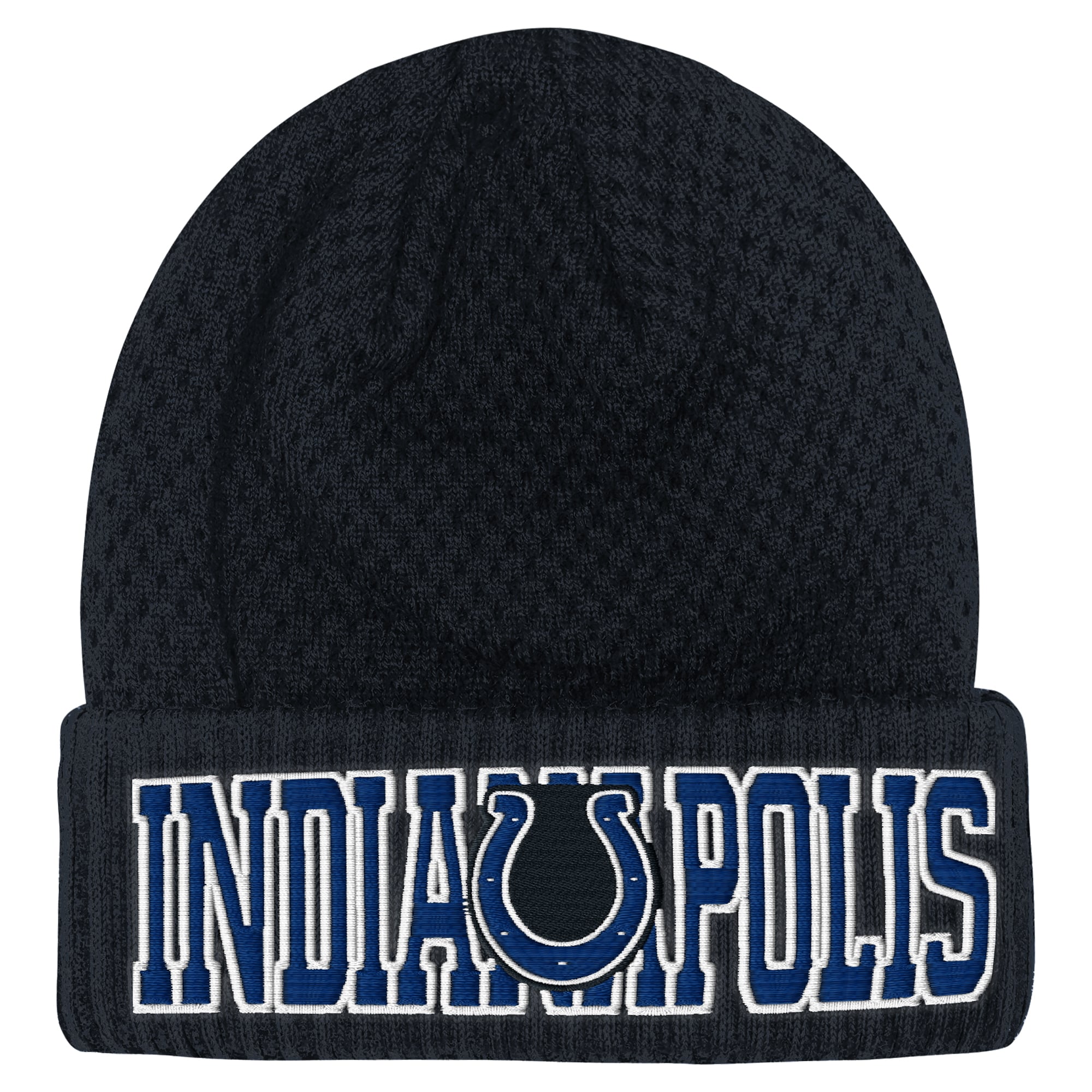 Youth Outerstuff Navy Indianapolis Colts Heat Check Cuffed Knit Hat