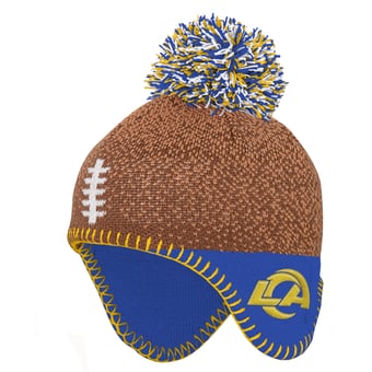 Infant Outerstuff Brown Los Angeles Rams Football Head Knit Hat